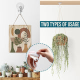 Adhesive Ceiling Hooks For Hanging Plants, Heavy Duty No-Drill Removable Sticky Wall Hooks Hanging Christmas Lights Garland Coat For Door Kitchen, Renter Friendly - 6 Pack White
