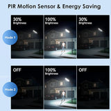 4 Pack 13000LM Solar Street Lights 6500K Waterproof Motion Sensor Security Flood Lights