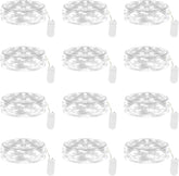 12 Pack Cool White Fairy Lights Battery Operated 7FT 20 LED Silver Wire String Lights Waterproof Firefly Lights for Mason Jars DIY Wedding Party Bedroom Centerpiece Table Decor