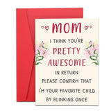 Valentines Day Card For Mom, Funny Birthday Card For Mom Gifts From Daughters Son Birthday Gift For Women Sentimental Gifts For Moms Mother Stepmom I Love You Retirement Mothers Day