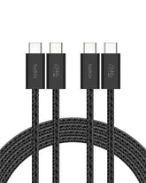 2 Pack 6.6FT USB C to USB C 240W Fast Charging Cable Braided Charger Cord for iPhone 17 Galaxy S26 MacBook iPad Pixel
