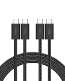 2 Pack 6.6FT USB C to USB C 240W Fast Charging Cable Braided Charger Cord for iPhone 17 Galaxy S26 MacBook iPad Pixel