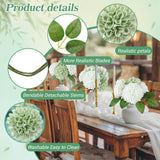 50 Pcs Sage Green Artificial Flowers With Stem For Diy Wedding Bouquets Centerpieces Arrangements, Green And White Dahlia Flowers For Bridal Shower Party Home Decorations, 3.15 Inches