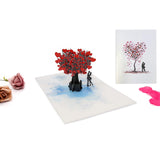 3D Pop Up Heart Tree Card, Handmade Love Tree Pop Up Card, 3D Popup Cards For Valentines Day, Wedding, Anniversary, Love, Romance, Card For Husband Wife Boyfriend Girlfriend, L08