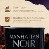 Manhattan Noir Scented Candle | 8.1Oz Luxury Candle With 40-Hour Burn Time | Relive The Nyc Skyline At Home | Fall & Holiday Gift For Travel Lovers
