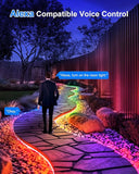 33Ft Smart RGBIC LED Neon Rope Lights with Alexa Google Assistant Music Sync App Control