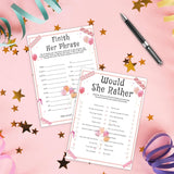 Birthday Party Games Set For Girls, Funny Girls Party Game, Girl Birthday‘S Supplies, Activity, Decorations, Includes Who Knows The Birthday Girl Best, Scattergories, 20 Double Sided Games Cards