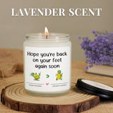 Funny Get Well Gifts For Women, Get Well Gifts For Women After Surgery, Feel Better Surgery Recovery Gift For Woman Men, Best Hysterectomy & Vasectomy Recovery Gift - Lavender Scented Candle