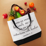 10 Pcs Christmas Christian Tote Bags Bulk Canvas Bible Tote Large Religious Gift Bags Inspirational Gifts For Xmas Women Mothers Church Teacher Birthday(White, Black)