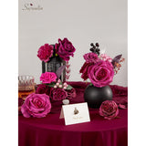 Artificial Flowers Dark Magenta Hot Pink Fake Wedding Flowers Silk Flowers Faux Cake Flowers For Diy Wedding Bouquets Centerpieces Home Decorations Baby Shower Floral Arrangements