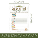 Woodland Teddy Bear Baby Shower Emoji Game Cards - 20 Count