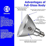 PAR38 LED Flood Light Bulbs 4 Pack 5500LM 350W Equivalent Waterproof 5000K Daylight