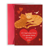 Cat Birthday Card For Wife Husband Girlfriend Boyfriend, Funny Cat Valentines Day Gifts For Him Her, Sweet Anniversary Cards