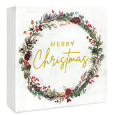40Pcs Christmas Napkins Merry Christmas Cocktail Napkins For Guests Xmas Party Dinner Luncheon Holiday