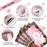 50 Psc Berry Scratch Off Game Cards, Sweet Berry Pink Scratch Cards For Birthday Baby Shower Party, Blueberry Strawberry Party Supplies, Lottery Prize Raffle Tickets