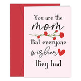Funny Mother'S Day Card, Mother'S Day Gifts For Mom, Heartfelt Birthday Card From Son Daughter, You'Re The Mom That Everyone Wishes They Had