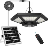Solar Shed Light Indoor Outdoor 360 Degree Waterproof Motion Sensor Remote Garage Barn Light