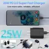 3 Pack 25W USB C Super Fast Wall Charger with 6FT Type C Charging Cable