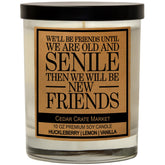 - We'Ll Be Friends Until We Are Old And Senile, Funny Candles For Women, Adult Humor, Best Friend Candle, Friendship Retirement Gifts For Women Friends, Birthday Candle, Made In Usa