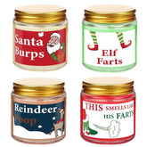 4 Pack Christmas Scented Candle, 3.5 Oz Handmade Winter Candles Mini Christmas Candle Set Soy Fir Wax Holiday Candles For Women Xmas Winter Holiday Gift
