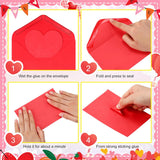 240 Pack Valentine'S Day Cards With Envelopes Bulk Heart Shaped Greetings Blank Cards With Envelopes 4.13 X 2.76 Inch For Happy Valentine'S Day Anniversary(Mixed)