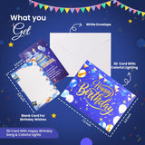 3D Popup Happy Birthday Card | Musical Lights Up Greeting Cards | Blow Out The Candle| Candle Cake Pop Up Card | Plays Happy Birthday Song | Perfect For Women, Men, Kids & Loved Ones