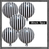 15 Pcs Halloween Party Balloons Skull Balloons Black And White Striped Skeletons Balloon Nightmare Skull Foil Balloons For Halloween Christmas Birthday Baby Shower Themed Party Decorations