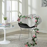 2 Pack Artificial Rose Vine Garland Fake Roses Flowers Plants Vines Hanging Floral Leaves Decoration For Wedding Party Table Garden Arch Wall Home Room Decor(Pink)