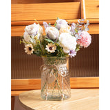 Fake Flowers With Vase, Faux Peony Silk Flowers For Home Decor,Fake Flowers With Vase For Coffee Table Decor,Living Room Bathroom Plant Decor, Centerpiece Table Decorations