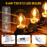 4 Pack Accessory Cord C7 Led Christmas Village String Lights With 6 Bulbs 11.5 Ft White Cord On/Off Switch For Christmas