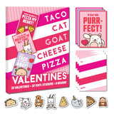 Dolphin Hat Games Valentine'S Day Cards - Great For Kids' School And Classroom Exchange - Includes Durable Vinyl Stickers - 32 Count