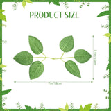 100Pcs Artificial Green Leaves?Bulk Fake Leaves Greenery Leaves Fake Rose Flower Leaves For Diy Wedding Birthday Party Bridal Bouquets Centerpieces Floral Arrangement Diy Craft Home Decorations