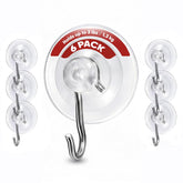 Suction Cup Hooks For Shower 6Pack – Max Load 3Lb Christmas Heavy Duty Suction Cup Hooks – Heavy Duty Wreath Hanger For Bathroom, Window, Towel, Shower Wall, Tile, Glass Door, Camper