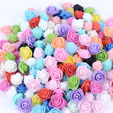 200Pcs 1.37 Inch Mini Artificial Rose Flowers Heads Pe Foam Fake Rose Heads For Wedding Home Decoration Diy Crafts, Party, Festival,Valentine'S Day Decoration