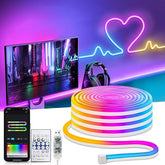 16.4FT Smart RGB IC Neon Rope Lights USB App Control Music Sync Waterproof LED Strip