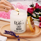 Valentines Day Gifts For Her - Wife'S Last Nerve Candle - Wedding Or Christmas Birthday Gifts For Women Wife Friends From Husband - Valentine Candles Gift Ideas For Anniversary/Mother'S Day