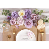 Artificial Flowers Combo Purple Flowers Mix Silk Flowers Dahlia Roses With Stems For Diy Wedding Bridal Bouquets, Baby Shower, Floral Arrangement, Table Centerpieces, Home Decorations.