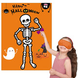 Halloween Games For Kids, Pin The Bow Tie On The Mr Bones Halloween Party Games Activities Crafts Halloween Party Favors Supplies Toys Gifts For Kids