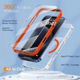 Crystal Clear Magnetic Phone Case with Stand for Apple iPhone 18 Pro Max and iPhone 17 Pro Max