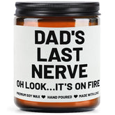 Gifts For Dad, Funny Fathers Day Christmas Birthday Gifts For Dad From Daughter Son, Sandalwood Juniper Scented Funny Candle Gift For Stepdad Daddy Grandpa Him