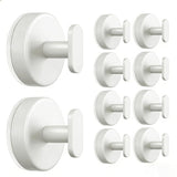 Suction Cup Hooks For Shower: 15 Lb Strong Wall Hanger For Bathroom, Front Door, Glass, Window, Rv, Holder For Towel, Christmas Wreath, Coat, Loofah, Waterproof & Reusable, Cream White 10-Pack