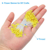 3Mm Double Heads Flower Stamen, 150 Pcs Artificial Flower Stamen Pistil Matt Pearl Floral Stamen For Diy Christmas Card Wedding Decoration, Yellow