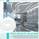 65.6FT Flexible Silicone LED Channel White 10x10mm Waterproof Neon Rope Tube for 6mm Strip Lights