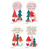 Mini Gnome Valentines (Wallet-Sized Cards With Tiny Envelopes) For Valentine'S Day (Set Of 24)