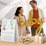 Don'T Say Baby Baby Shower Game, Animals Baby Shower Decoration Blue, Fire Balloon Don'T Say Baby Sign, Fun Baby Shower Games, Clothespins For Baby Shower-Dsba11