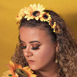 50Pcs Artificial Silk Yellow Sunflower Heads, 2.8" Fabric Floral Supplies For Wedding Engagement Home Party Decor Hair Clip Wreath Decorative Diy Craft