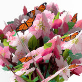 Everyday Cherry Blossom Butterfly Pop-Up Flower Bouquet For Her And Him - 3D Greeting Cards For Boys, Girls, Men, Women - 10.25" X 7.5" Bouquet - Blank Notecard & Envelope Included