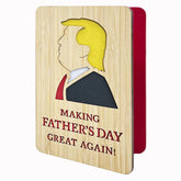 Trump Fathers Day Card,Funny Bamboo Father'S Day Cards From Son,Daughter Or Wife,Making Fathers Day Great Again Greeting Cards