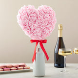 Wedding Decor Artificial Flowers Carnation Heads - Faux Flowers For Vase, Centerpiece Table Decorations, Wedding Centerpieces & Bridal Bouquet & - Bulk 100 Pack, 3-Inch Diameter, Light Pink