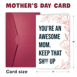 Birthday Gifts For Mom, Funny Card Gifts For Mom, Awesome Mommy Present From Daughter, Best Mother'S Day Gift Idea For Wife, Sister - Humorous Greeting Card